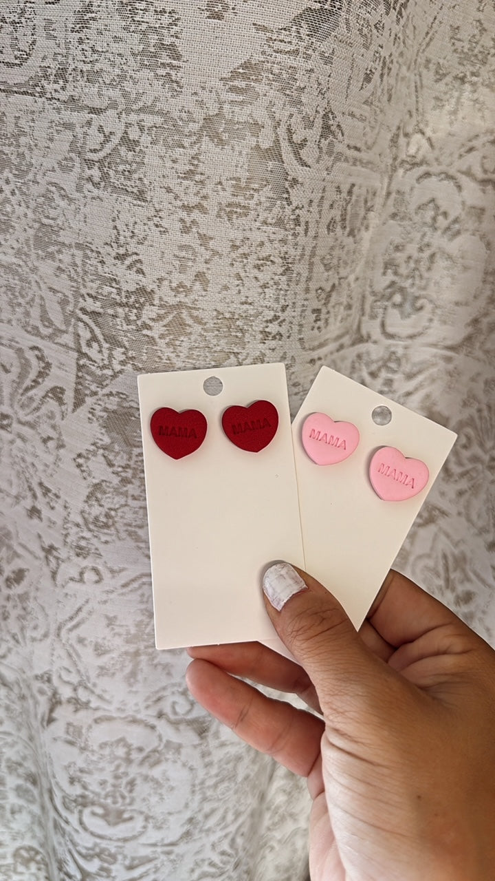 MAMA Heart Studs